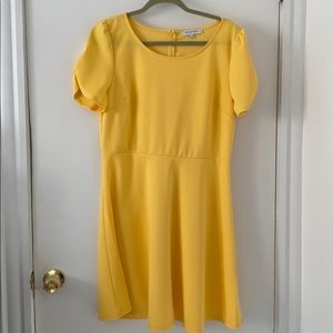 Bright yellow short sleeve dress